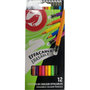 Voir la diapositive 1 : AUCHAN Etui de 12 crayons de couleur effaçables avec bout gomme