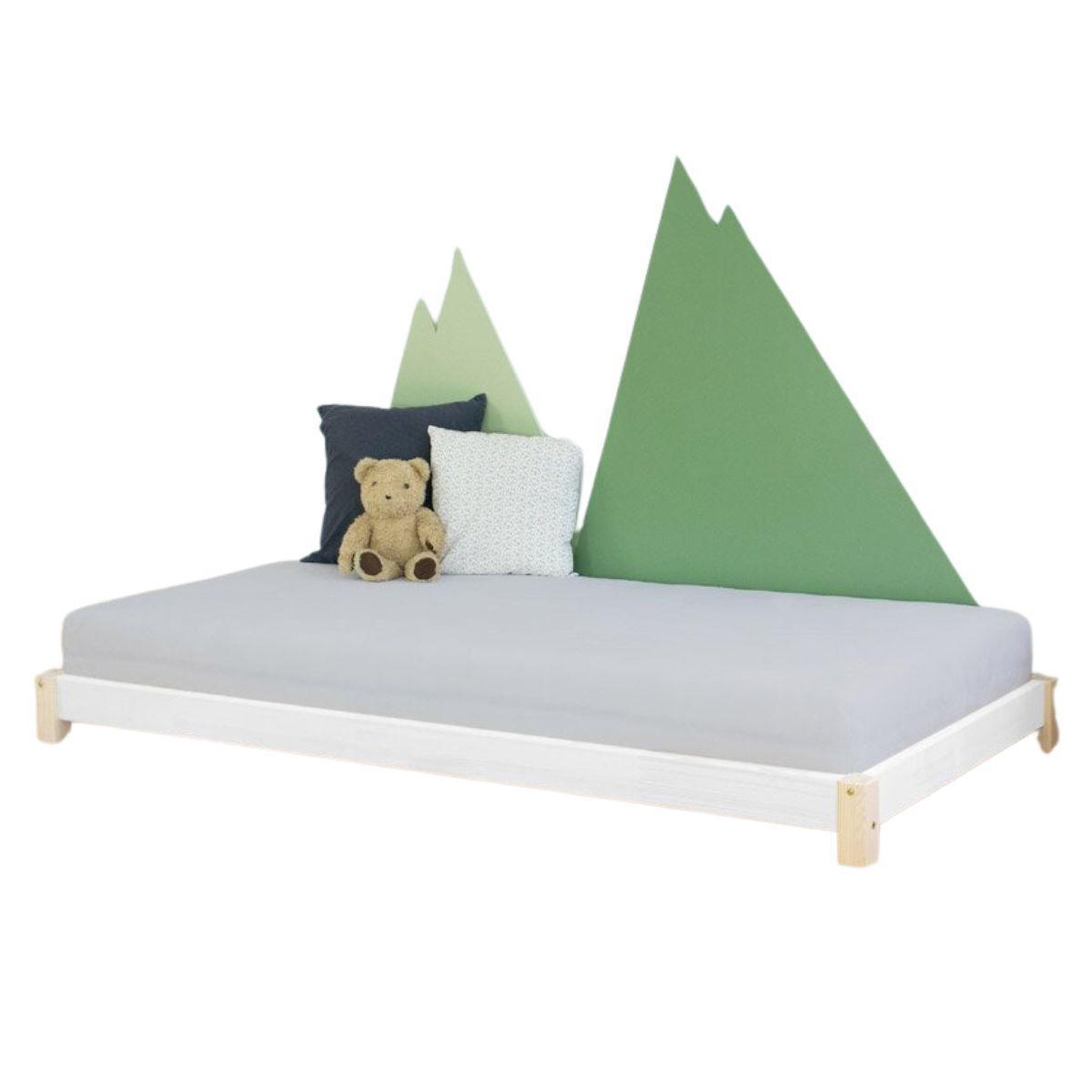 Voir la diapositive 1 : BENLEMI Lit simple en bois TEENY Blanc 120x180cm