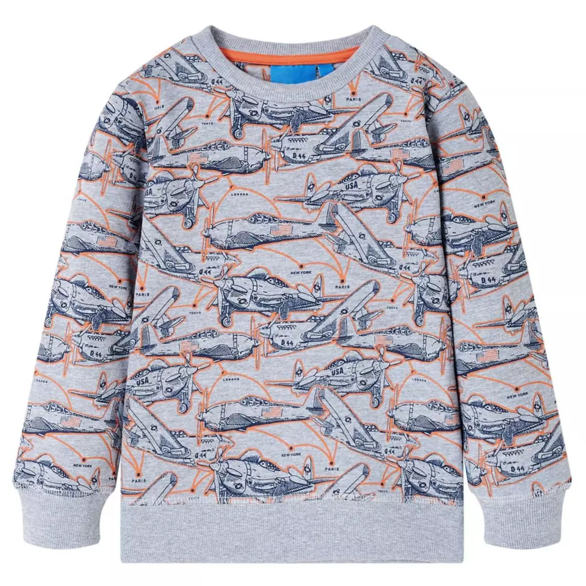 VIDAXL Sweatshirt pour enfants gris melange 116