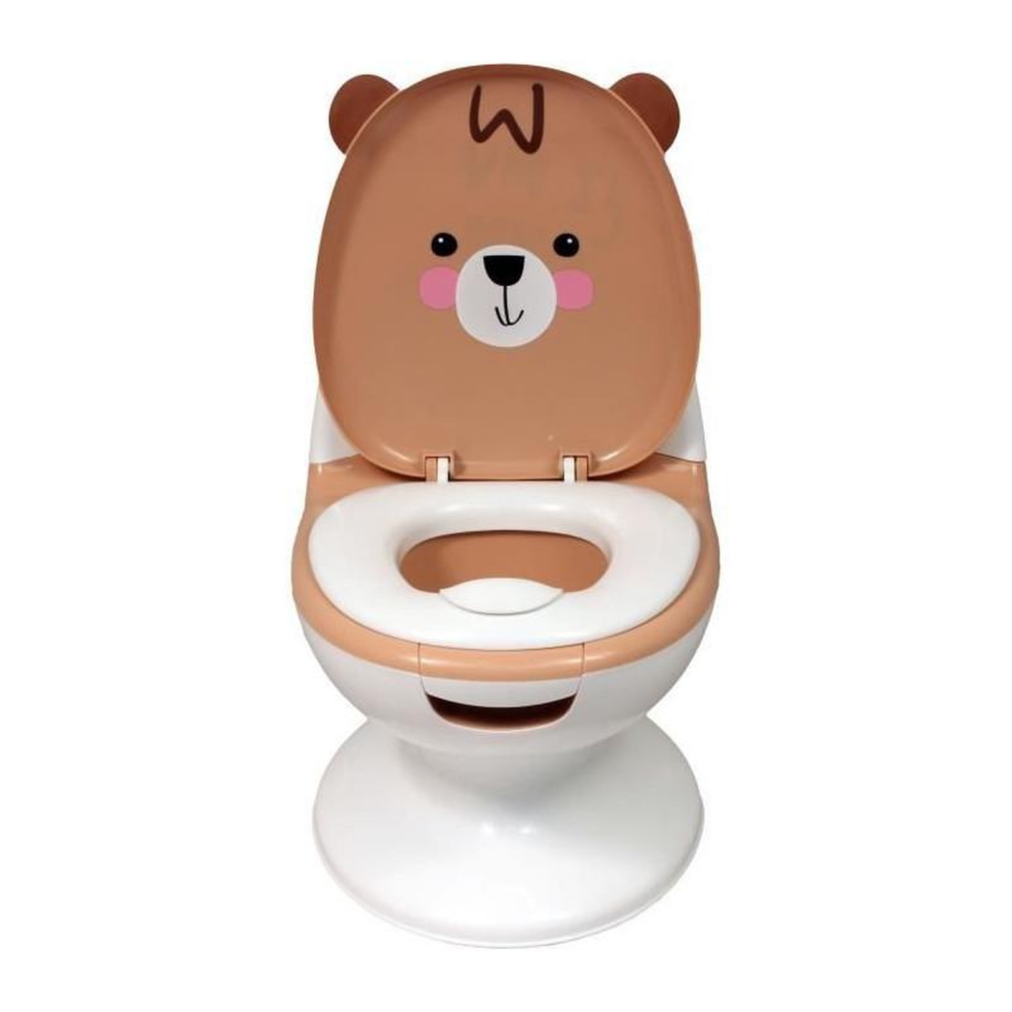 Voir la diapositive 1 : BAMBISOL Pot bébé éducatif BAMBISOL - Couvercle et siege rabattable - Manette chasse-d'eau