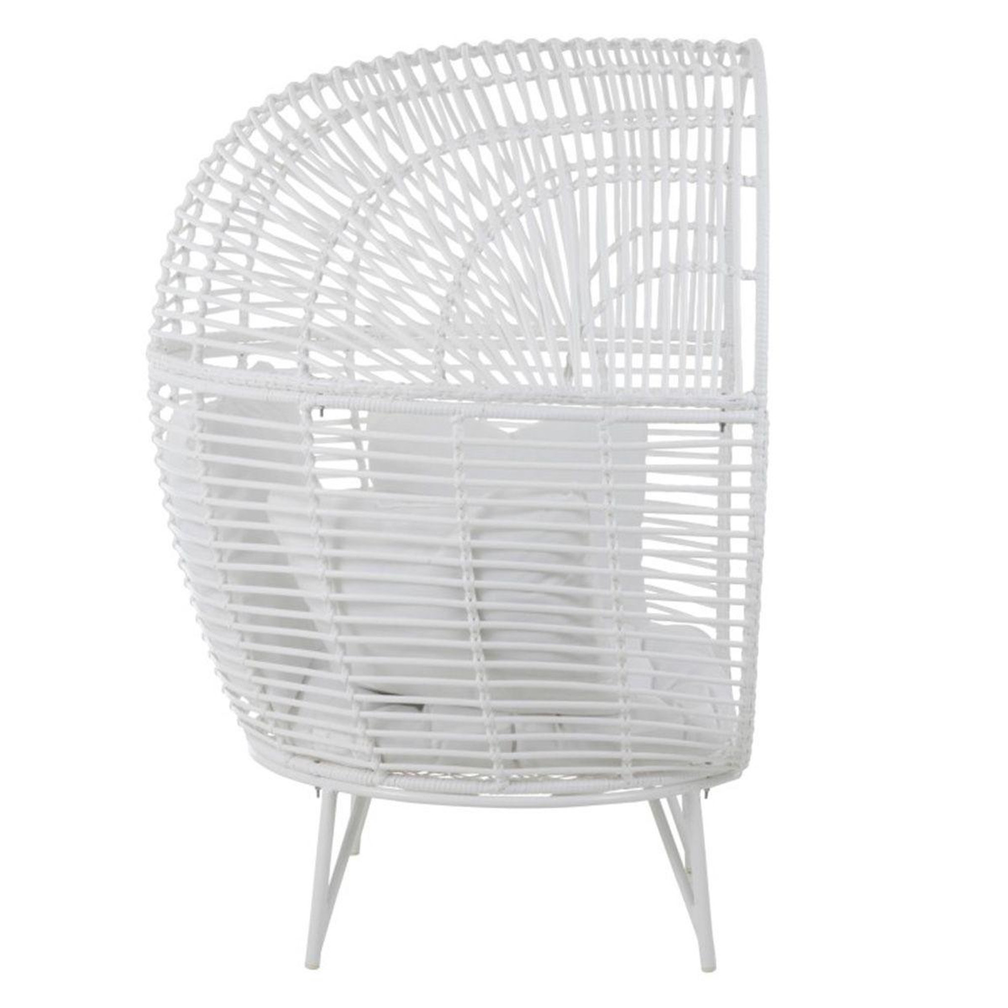 Voir la diapositive 3 : J-LINE Fauteuil design ovale  aciera  151cm blanc