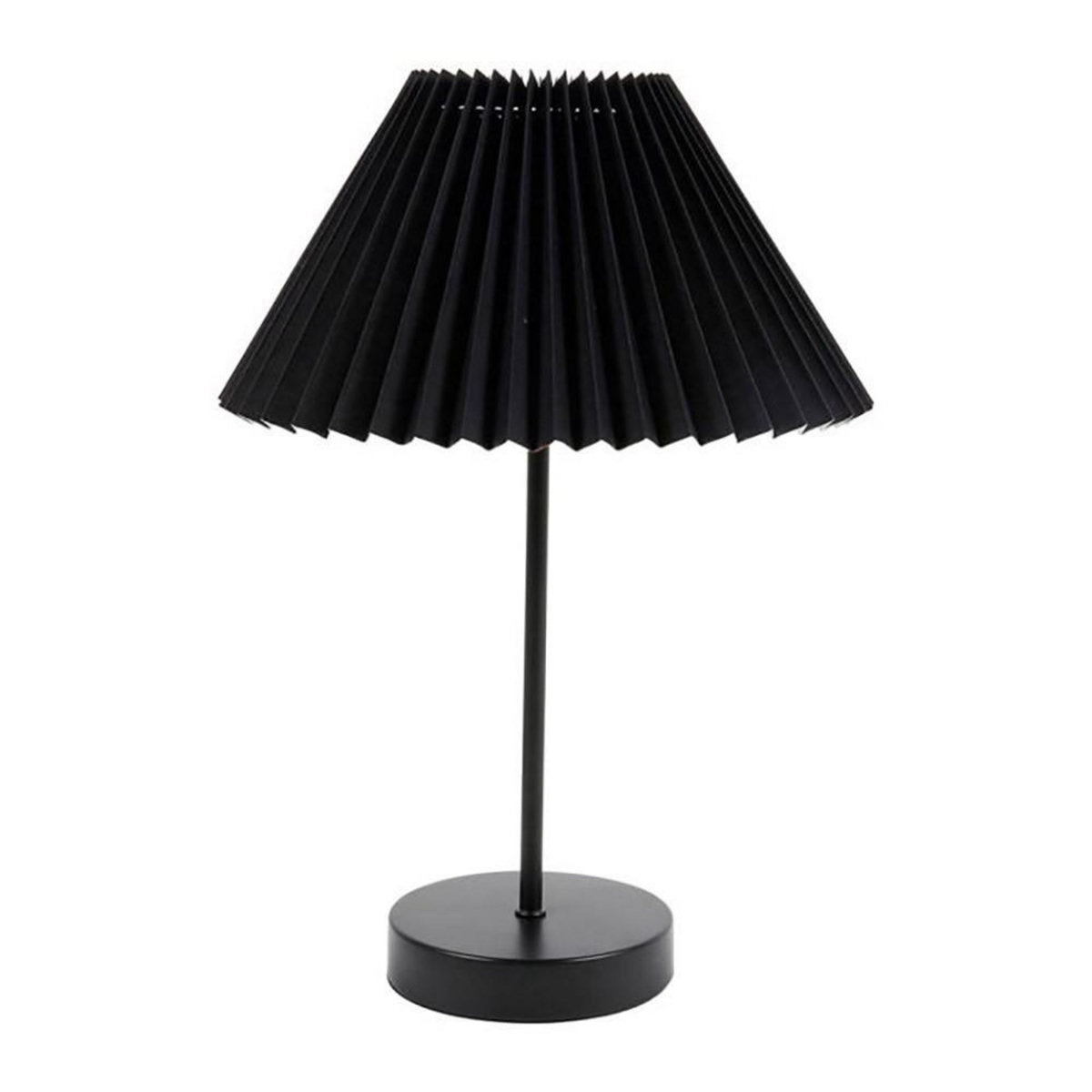OSTARIA Lampe métal tissu plissé Aurélia noire
