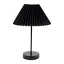 Voir la diapositive 1 : OSTARIA Lampe métal tissu plissé Aurélia noire