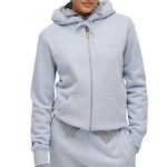 SUPERDRY Sweat Zippé  Femme Superdry Essential. Coloris disponibles : Gris