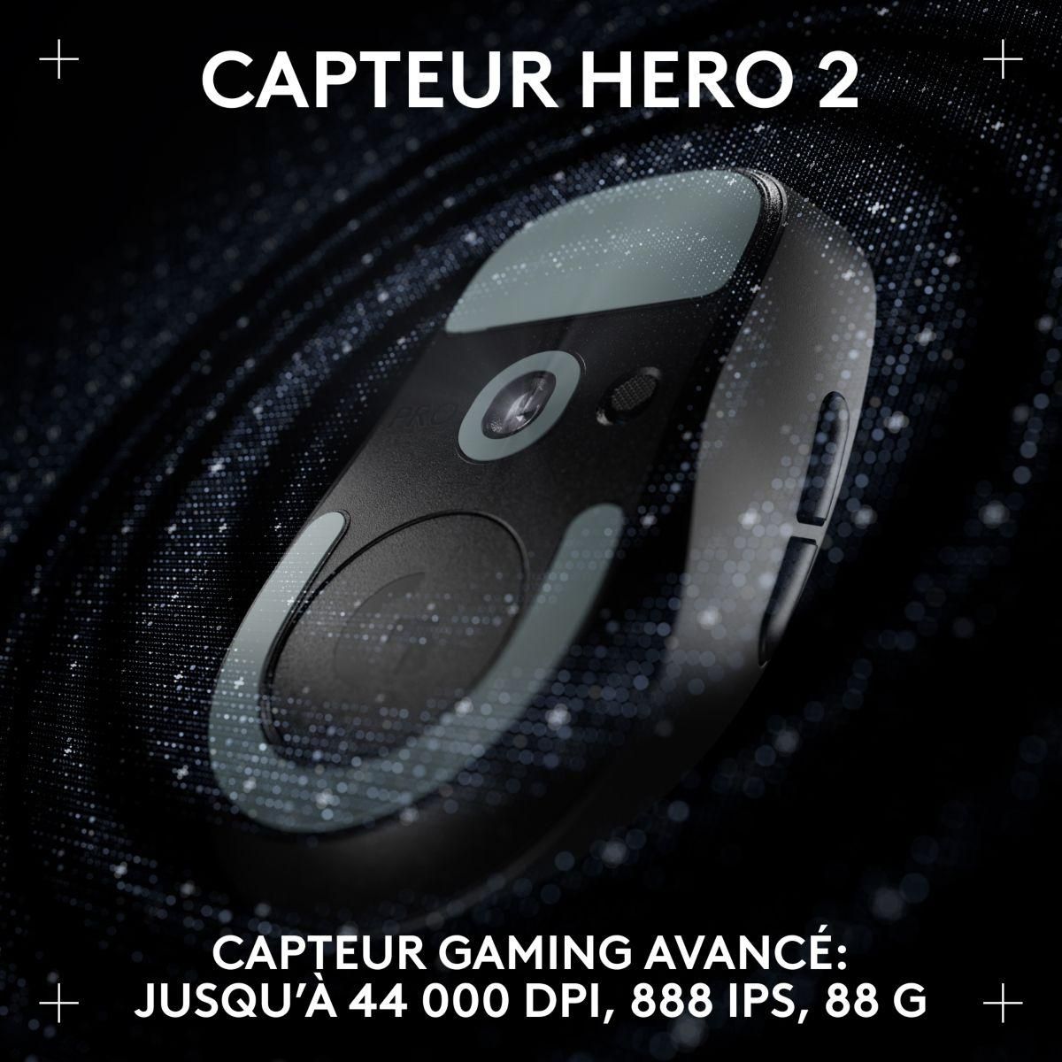 Logitech Souris Gamer Sans Fil PRO X SUPERLIGHT 2 DEX LIGHTSPEED Noir