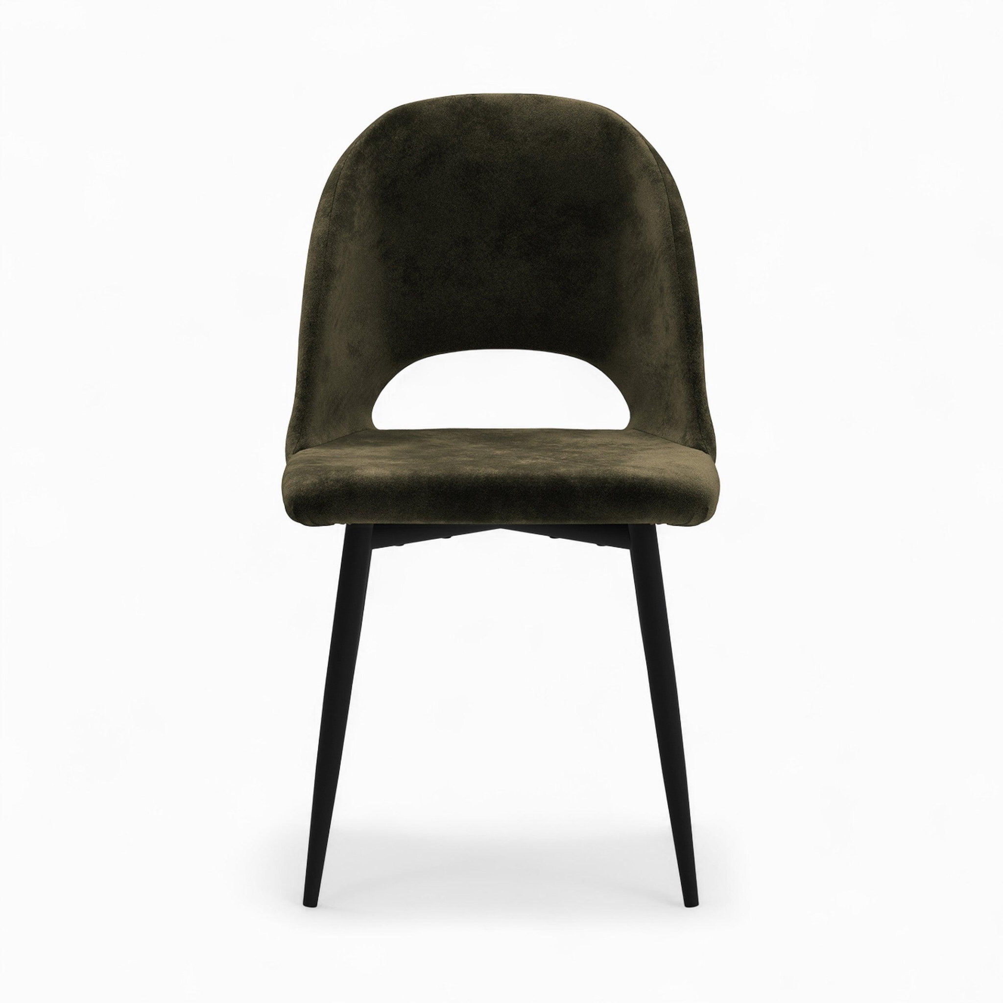 Voir la diapositive 2 : MAISON PAVANE Pack 2 chaises et 2 chaises de bar 65 cm en velours vert-pénélope