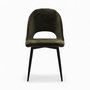 Voir la diapositive 2 : MAISON PAVANE Pack 2 chaises et 2 chaises de bar 65 cm en velours vert-Pénélope