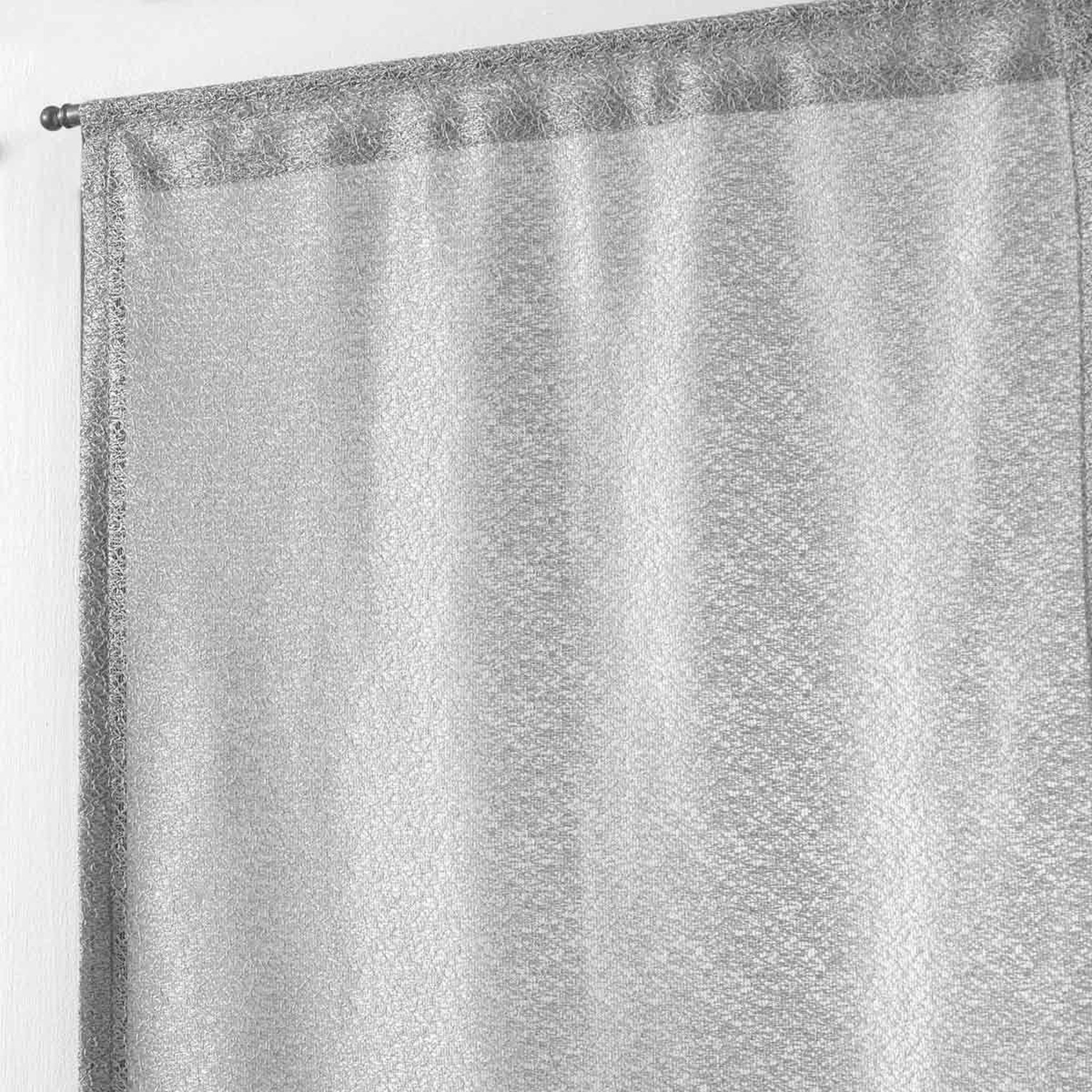 Voir la diapositive 2 : Douceur d'Intérieur Paire de voilages  castille  60x160cm gris