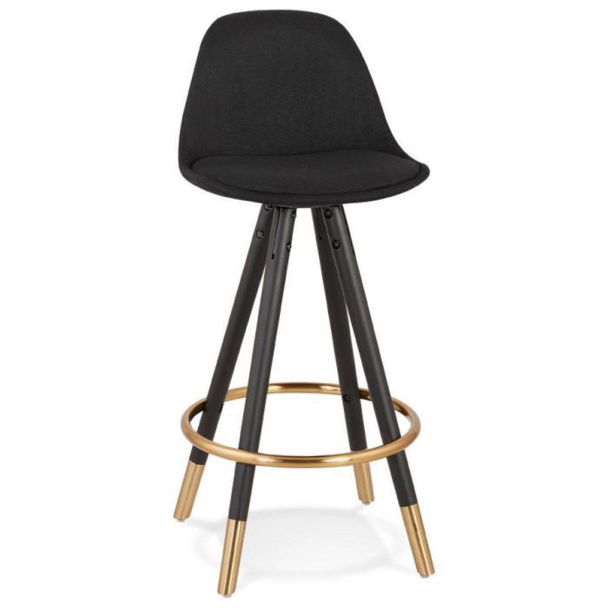 Paris Prix Tabouret de Bar Design  Ratima  87cm Noir & Or