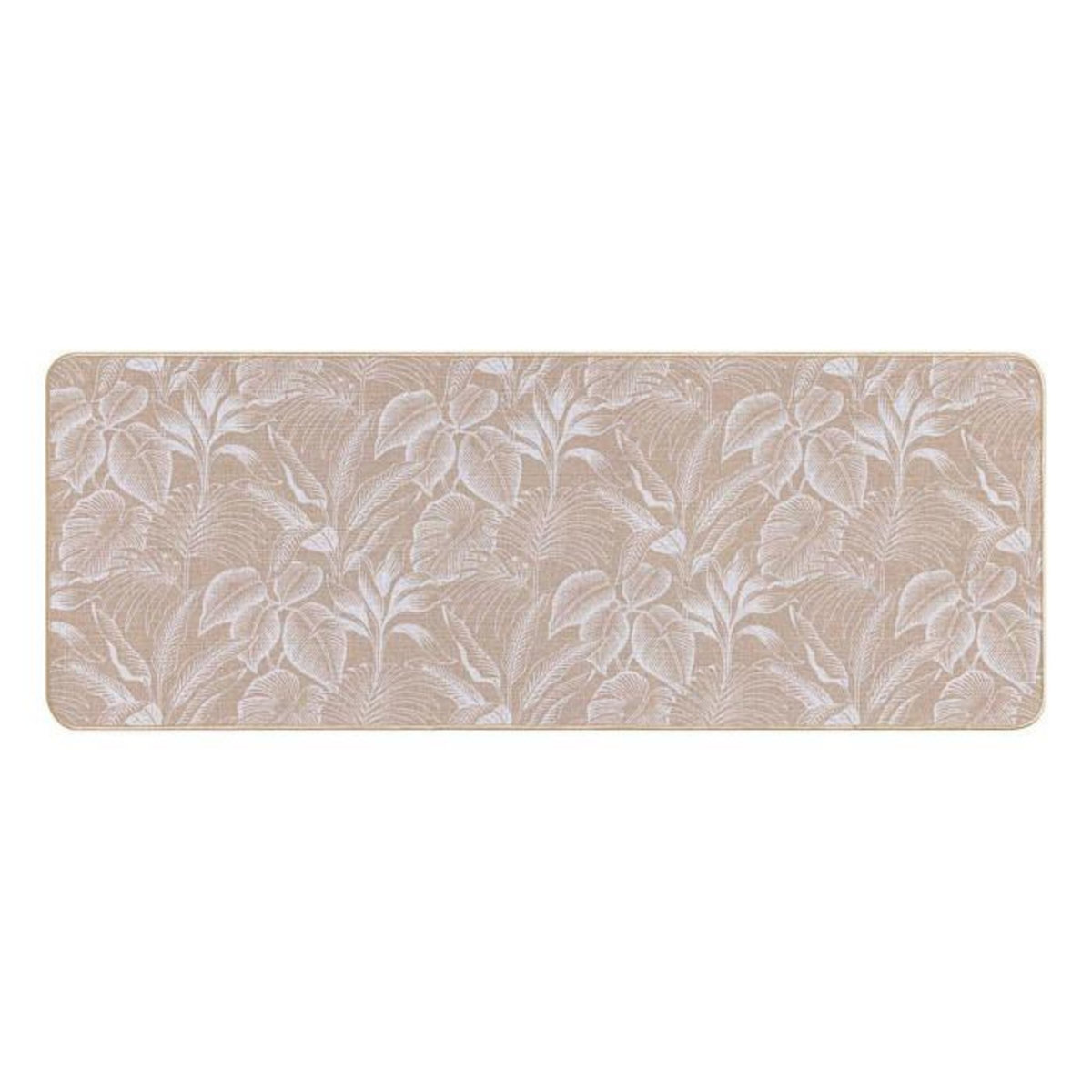 Paris Prix Tapis Déco Imprimé  Stylis  45x120cm Naturel & Blanc