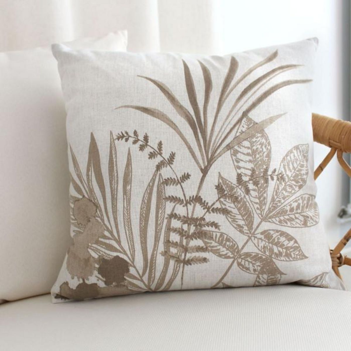 Paris Prix Coussin Déco à Motifs  Natura  40x40cm Écru