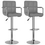 Voir la diapositive 2 : VIDAXL Tabourets de bar lot de 2 gris similicuir