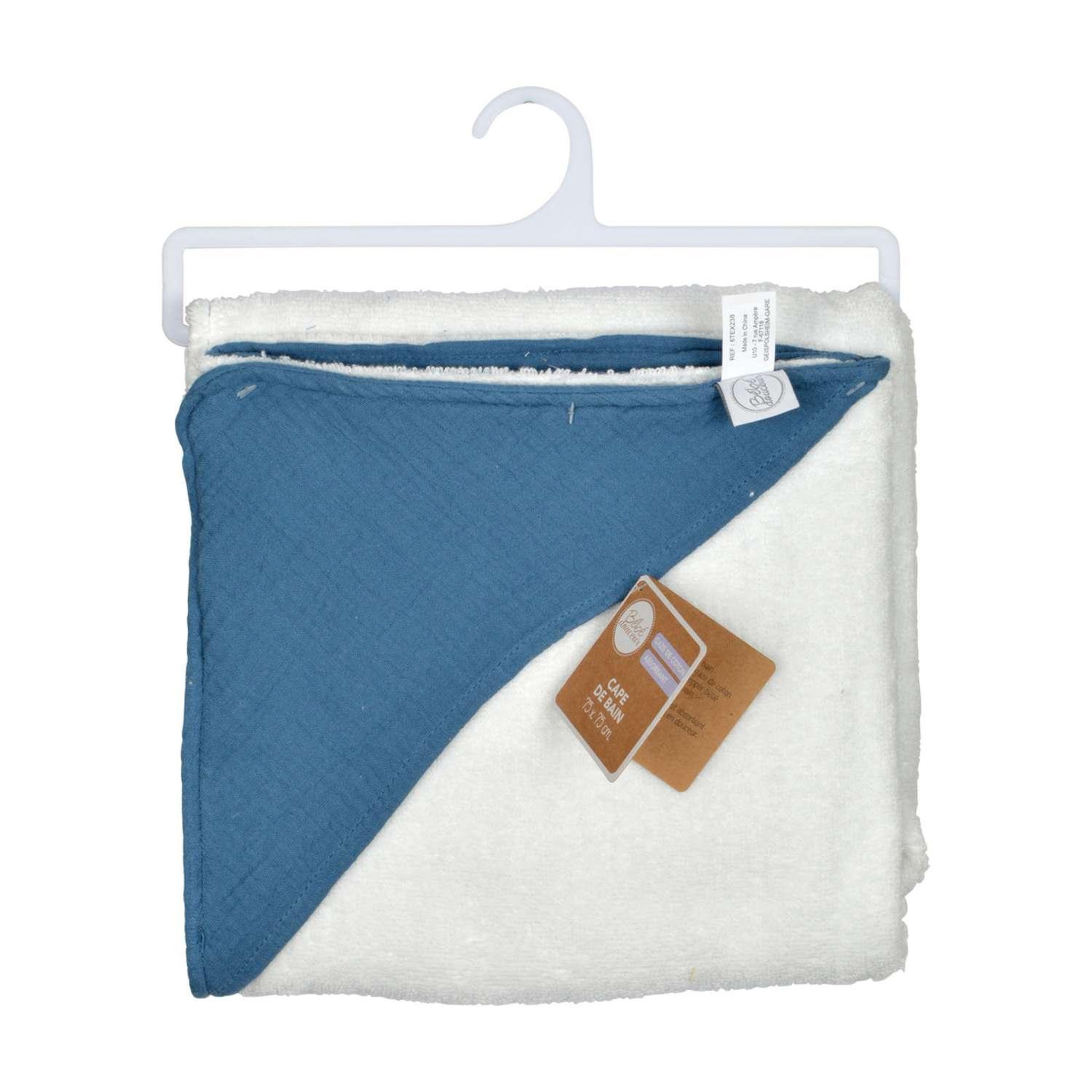 Voir la diapositive 3 : BEBE DOUCEUR Cape de bain en gaze de coton