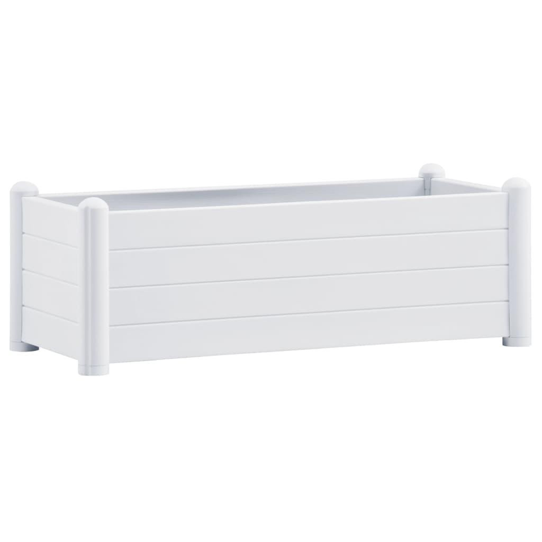 Voir la diapositive 2 : VIDAXL Lit sureleve de jardin PP Blanc 100x43x35 cm