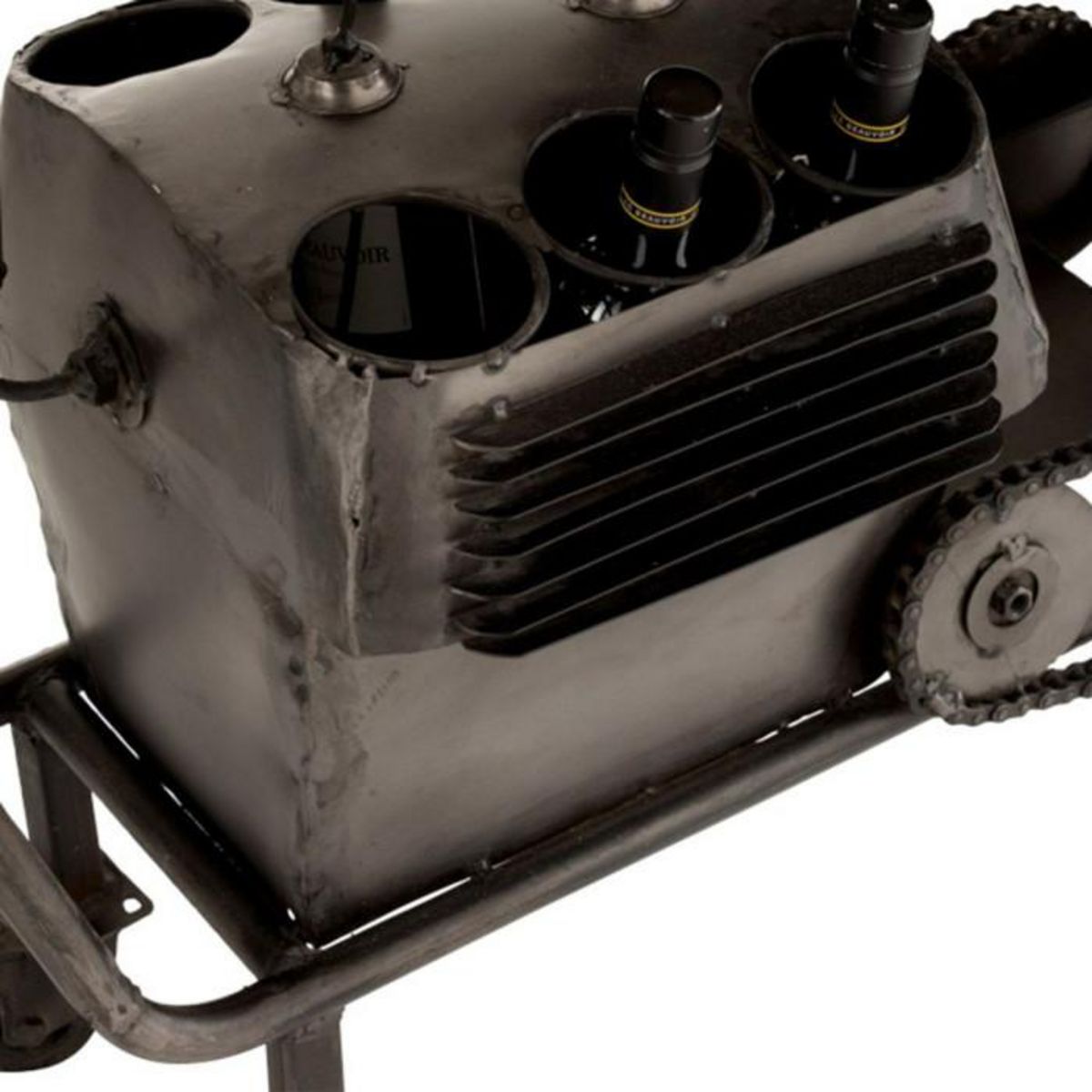 Paris Prix Table de Bar Design  Motocyclette  200cm Gris