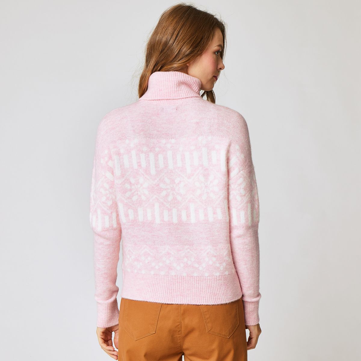 IN EXTENSO Pull col roulé jacquard femme