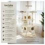 Voir la diapositive 2 : tectake Arbre à chat 170 cm avec griffoir et plateforme d'escalade beige