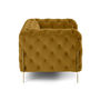 Voir la diapositive 3 : LISA DESIGN Camden - fauteuil chesterfield en velours - pieds en métal doré