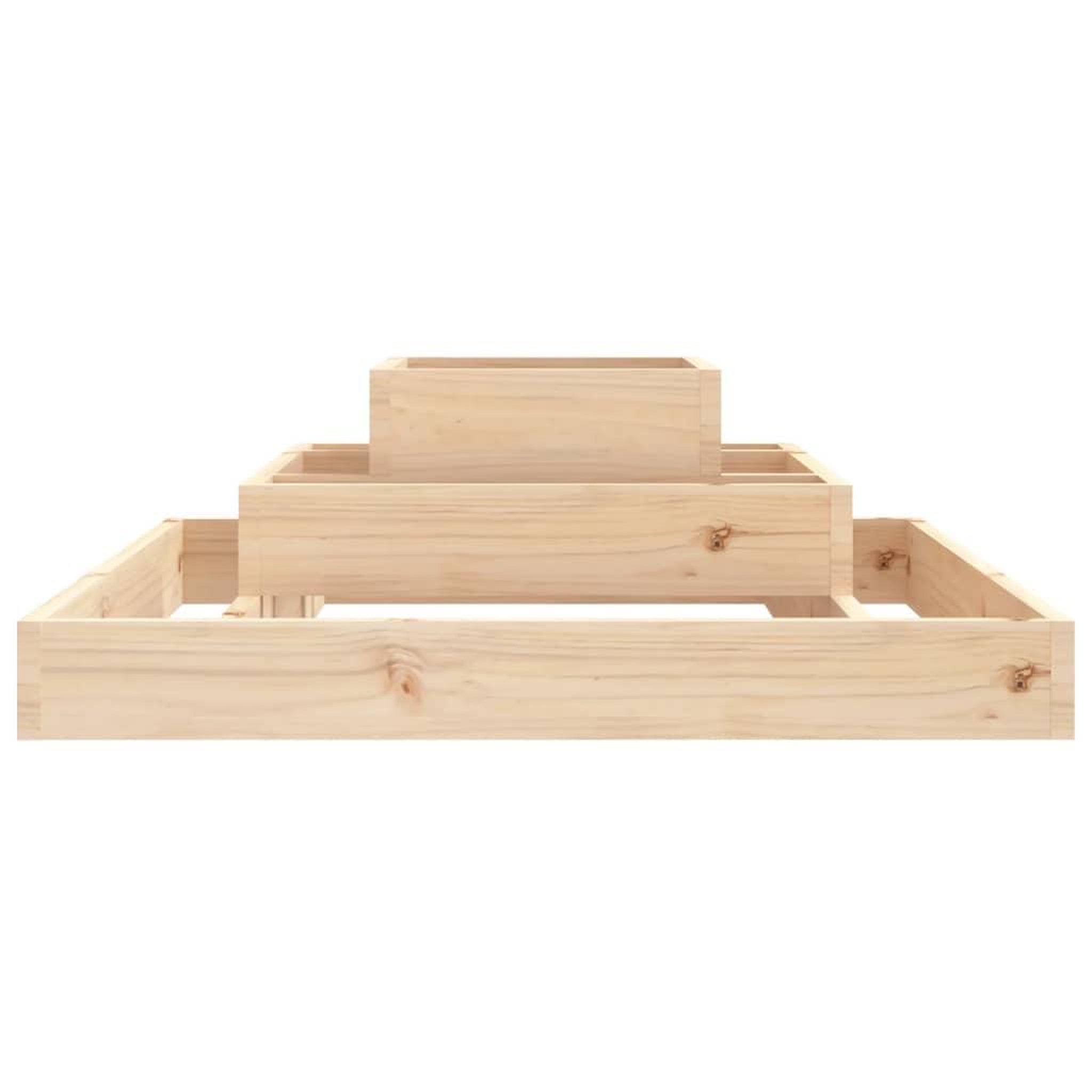 Voir la diapositive 5 : VIDAXL Jardiniere 80x80x27 cm Bois massif de pin