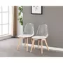 CONCEPT USINE Lot de 4 chaises transparentes blanc CELINE