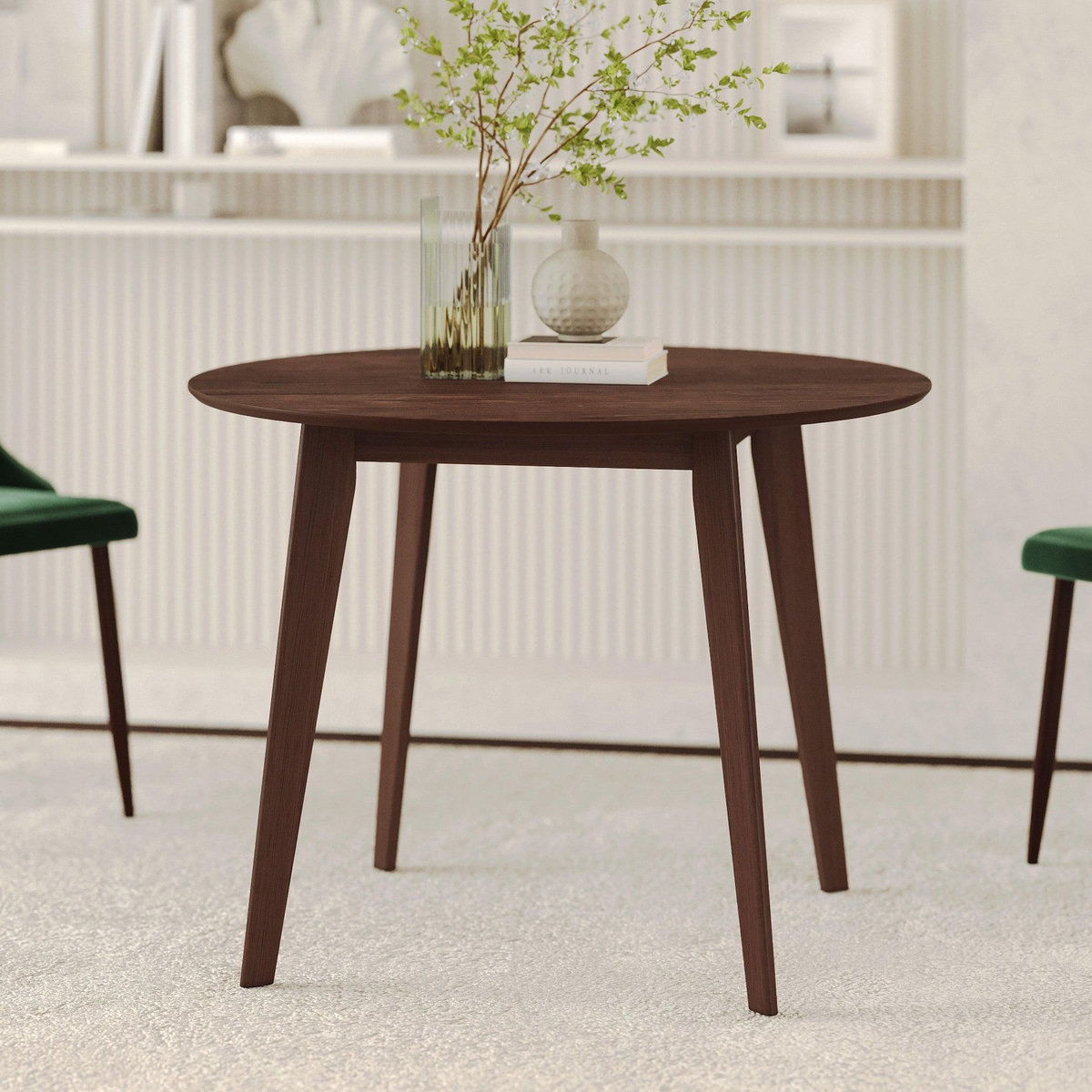 Rendez vous déco Table ronde 4 personnes en bois clair D100 cm - Réno
