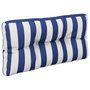 Voir la diapositive 4 : VIDAXL Coussins de palette lot de 2 rayures bleues/blanches tissu