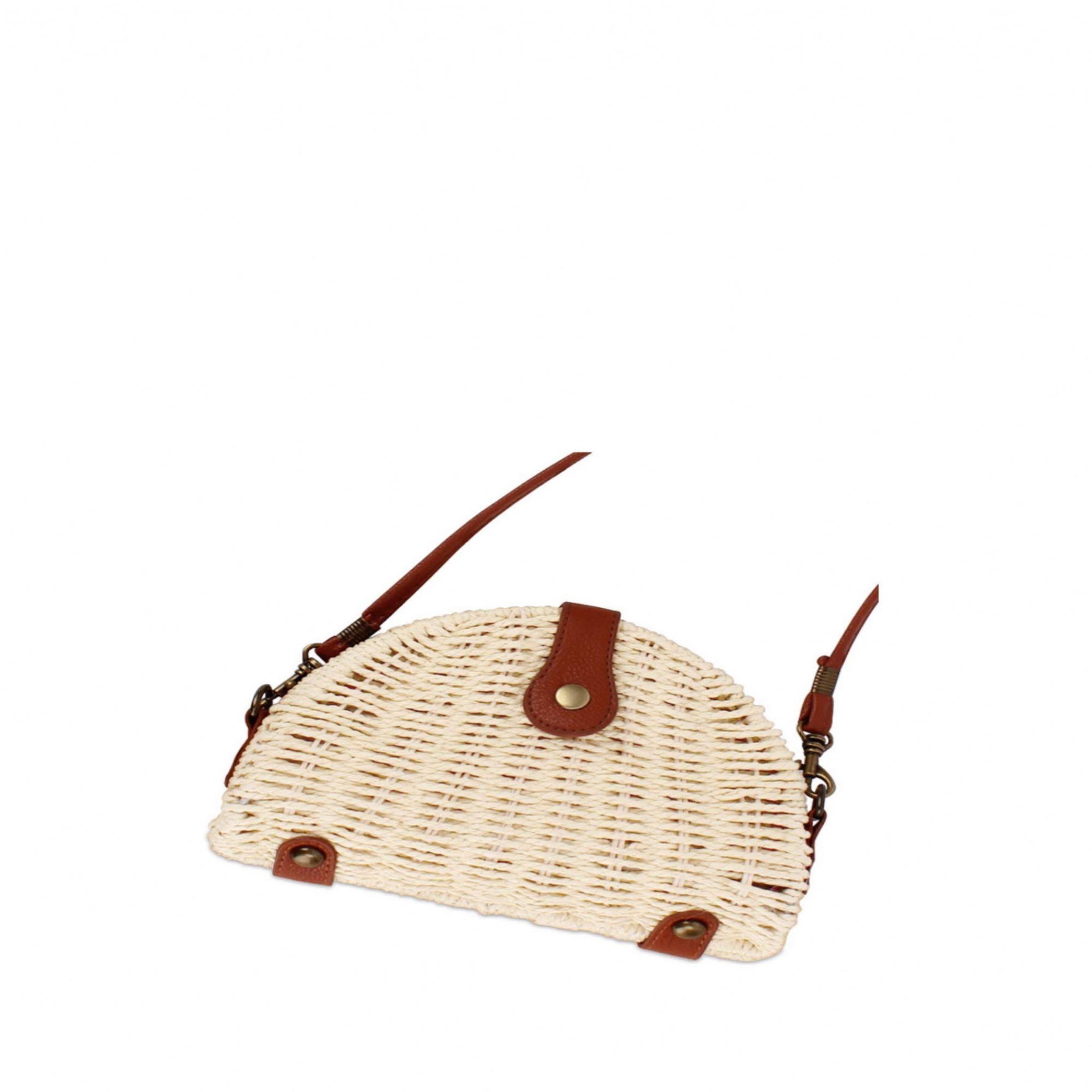 DARI BALI DARI BALI - Sac Balinais AVIGNON 20 cm. Coloris disponibles : Marron, Beige, Blanc, Vert