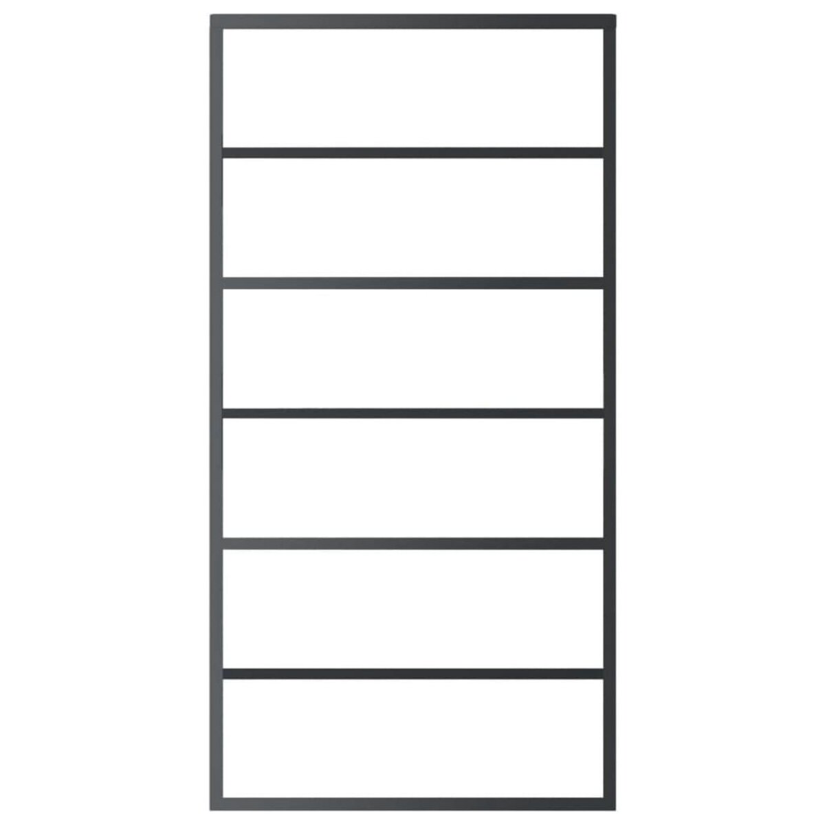 VIDAXL Porte coulissante et quincaillerie Verre et Aluminium 102x205cm