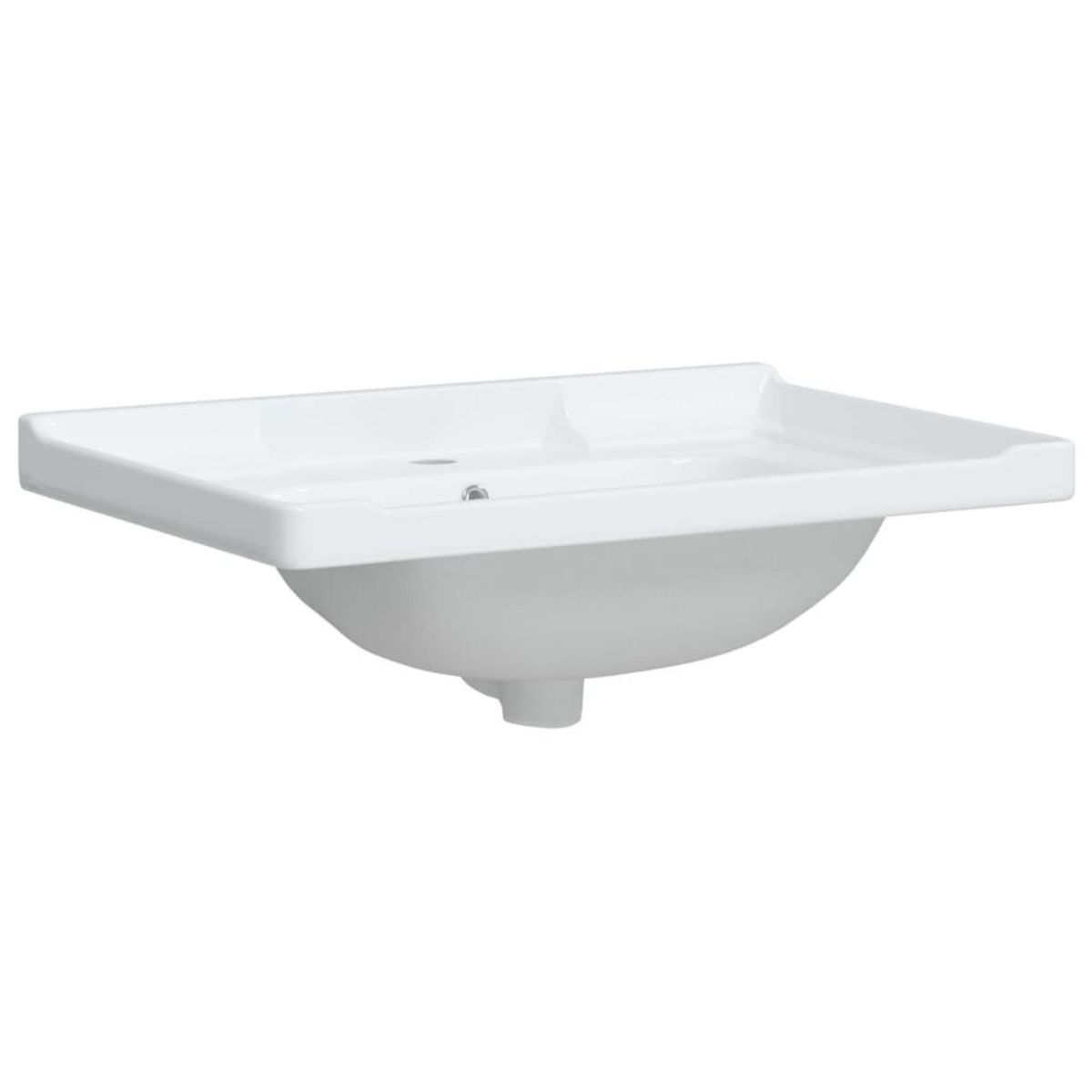 VIDAXL Evier de salle de bain blanc 71x48x23cm rectangulaire ceramique