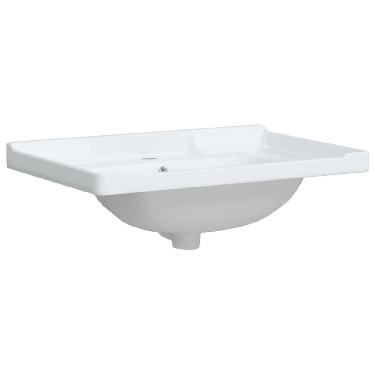 VIDAXL Evier de salle de bain blanc 71x48x23cm rectangulaire ceramique
