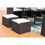 Voir la diapositive 5 : CONCEPT USINE Table et chaises 12 places encastrables résine noir-blanc MIAMI