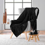 Voir la diapositive 3 : Paris Prix Plaid Flanelle en Relief  Mini Frosty  125x150cm Noir