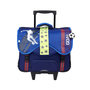Voir la diapositive 6 : AUCHAN Cartable à roulettes 41 cm CM1/CM2 bleu Football Player