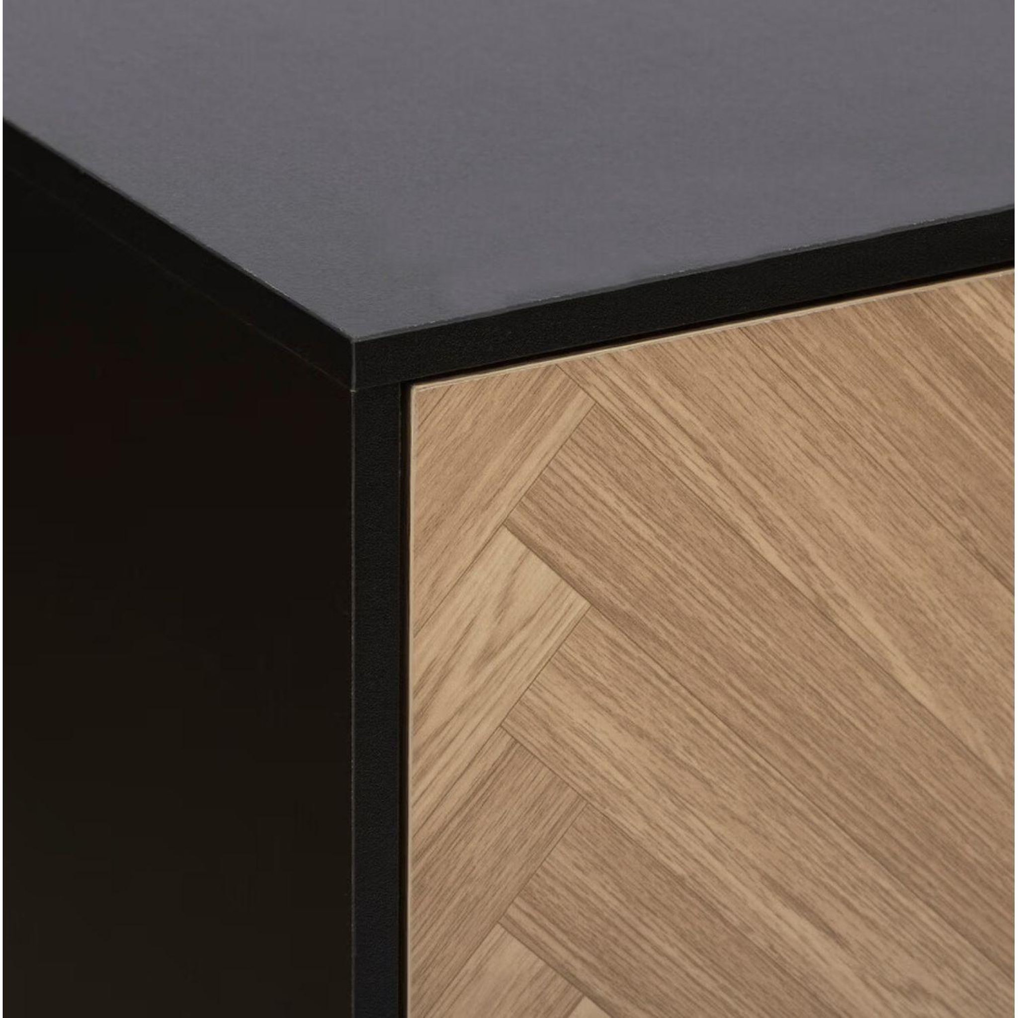 Voir la diapositive 5 : FIVE Étagère 9 cases mix'n door chevrons - beige et noir