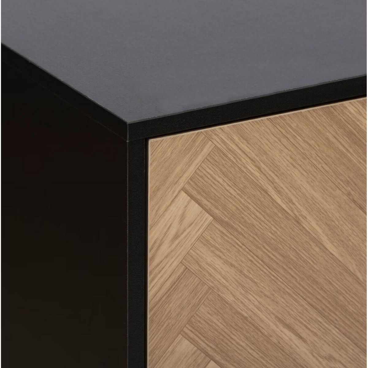 FIVE Étagère 9 cases Mix'n Door CHEVRONS - Beige et noir