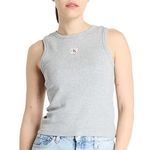 CALVIN KLEIN JEANS Débardeur  Femme Calvin Klein Jeans Label. Coloris disponibles : Gris