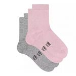 DIM Chaussettes /Gris Fille Dim Fantaisie. Coloris disponibles : Rose