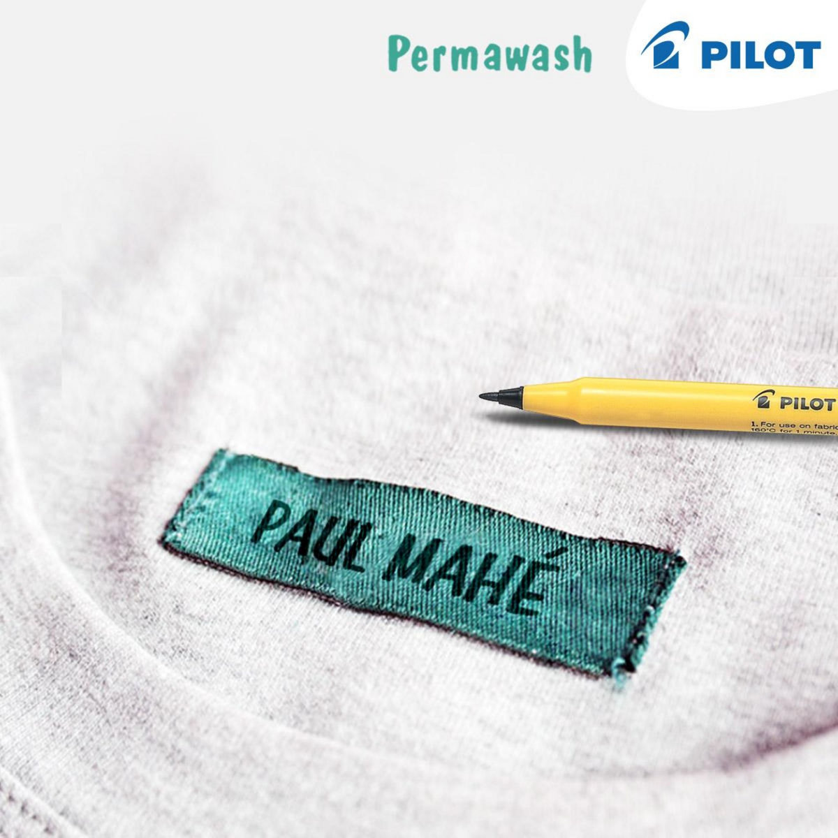PILOT  Marqueur textile Permawash noir