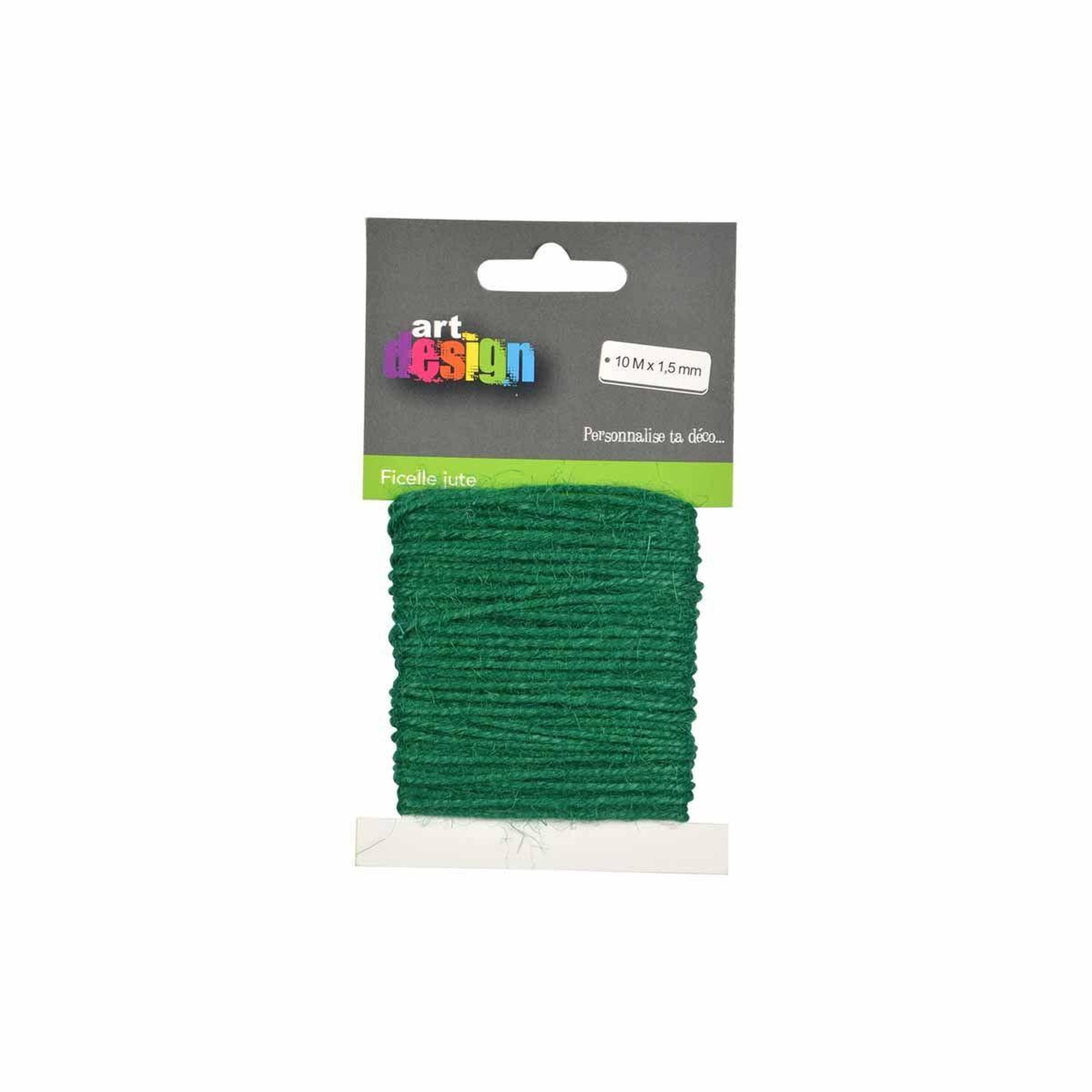 Voir la diapositive 2 : HOMEA Ficelle en Jute  Jardin d'Eden  10m Vert Foncé
