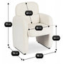 Voir la diapositive 3 : Habitat et Jardin Fauteuil lounge en tissu chiné  Cozmo  - 78 x 79 x 77 cm - Crème