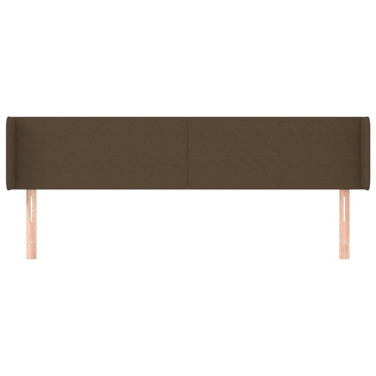 VIDAXL Tete de lit avec oreilles Marron Fonce 203x16x78/88 cm Tissu