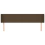 Voir la diapositive 3 : VIDAXL Tete de lit avec oreilles Marron Fonce 203x16x78/88 cm Tissu