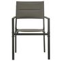 Voir la diapositive 3 : VIDAXL Chaises de jardin lot de 2 Textilene acier Gris et anthracite