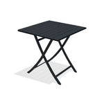 DCB GARDEN Table de jardin pliante 70x70cm aluminium gris anthracite MARIUS