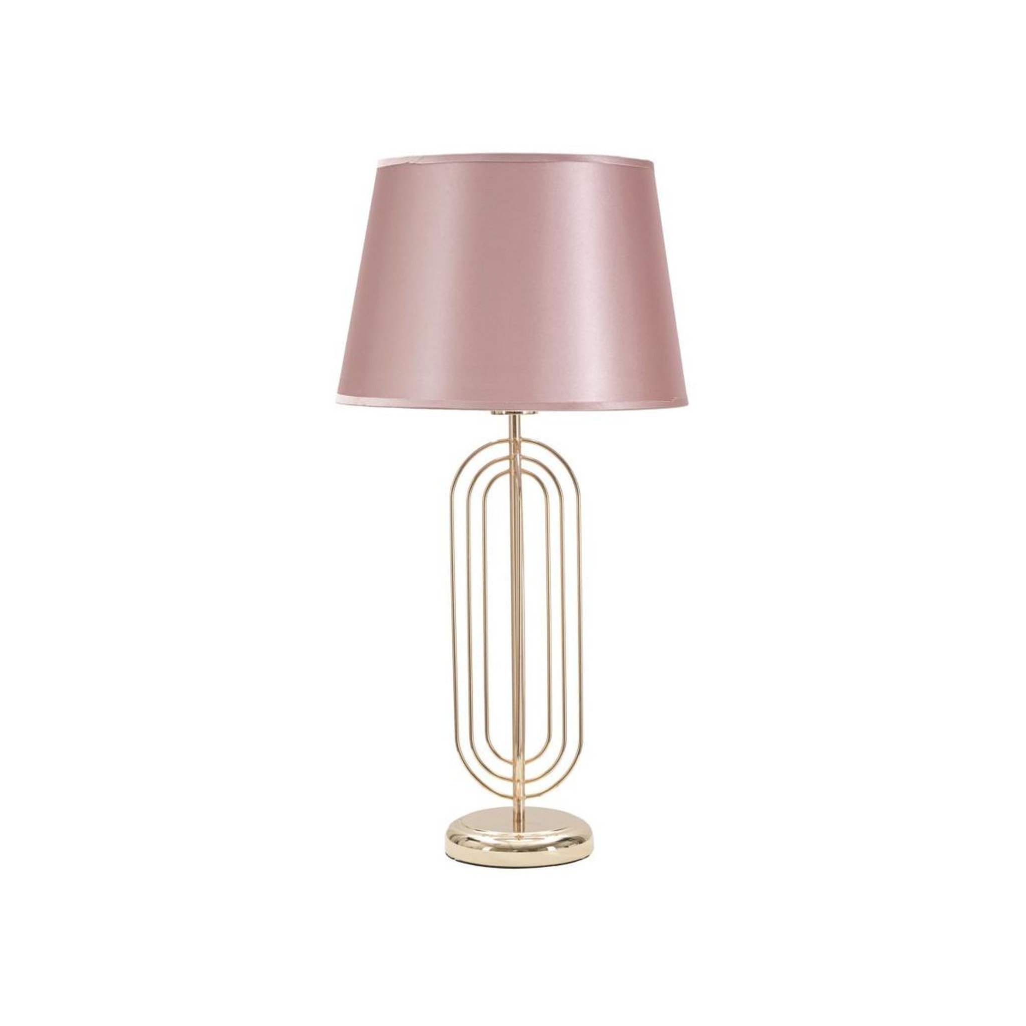 Paris Prix Lampe à poser design en métal  krista  64cm rose & or