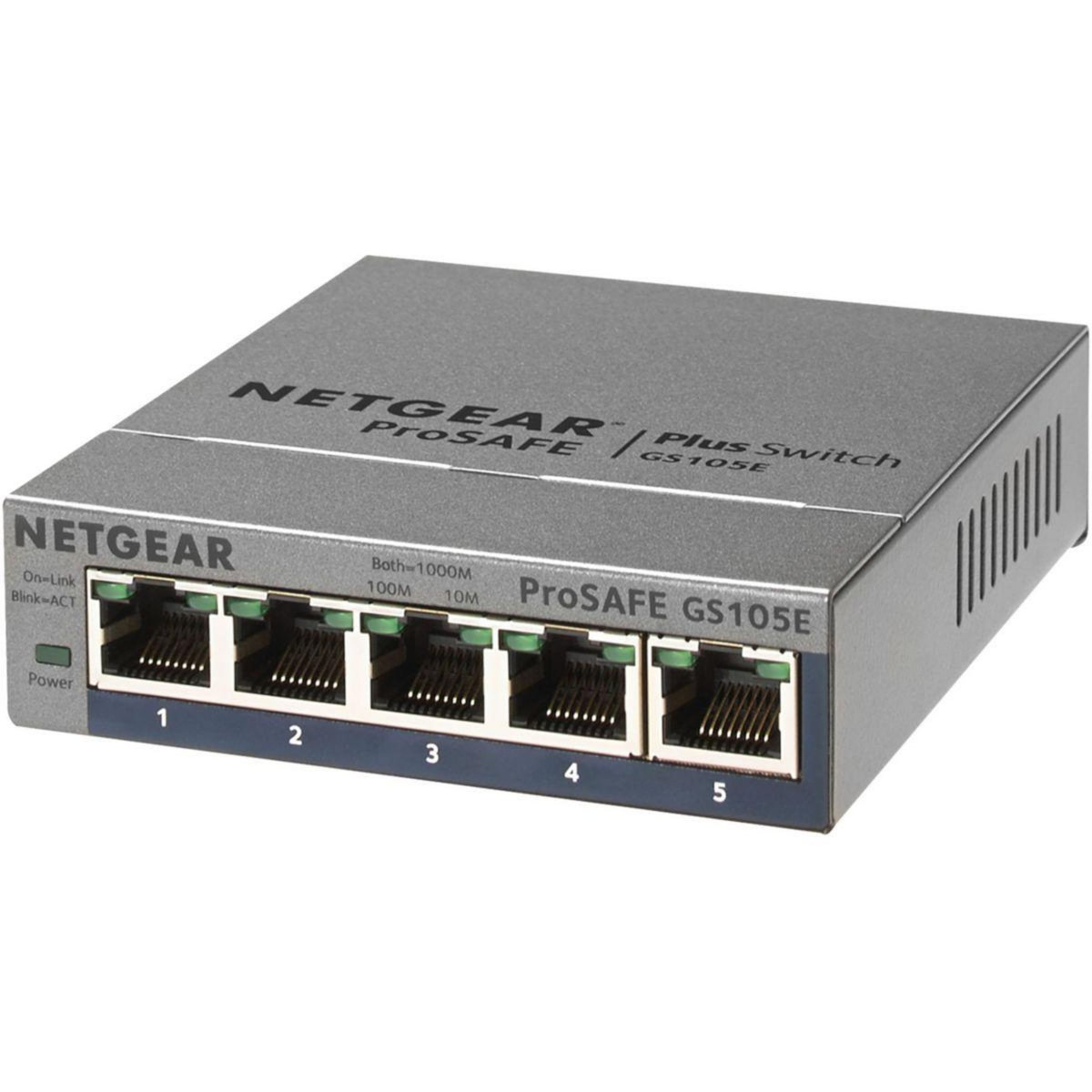 Netgear Switch ethernet GS105E Metal 5 Ports Gbps +Interface web