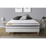 Voir la diapositive 1 : SEPTNUITS Matelas + sommier kit blanc Memo Spring Ressorts ensachés MAXI épaisseur