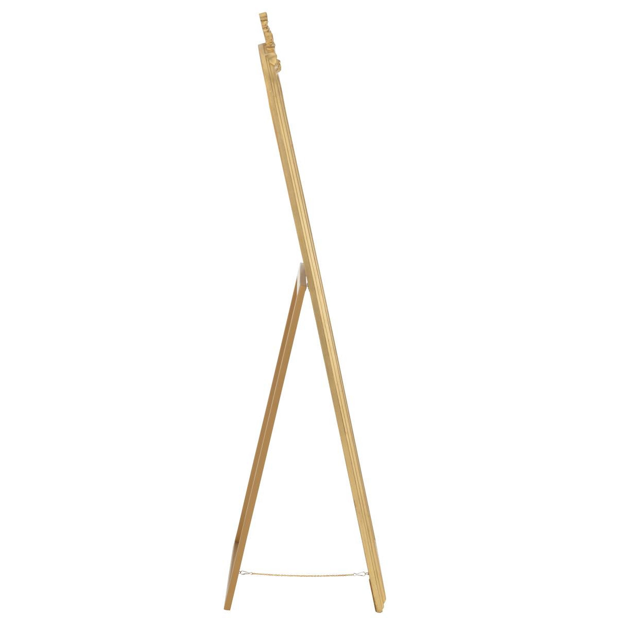Voir la diapositive 3 : J-LINE Miroir sur Pied  Emi  180cm Doré