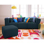 Voir la diapositive 2 : LISA DESIGN Arty - pouf d'appoint - en tissu mailles 3d