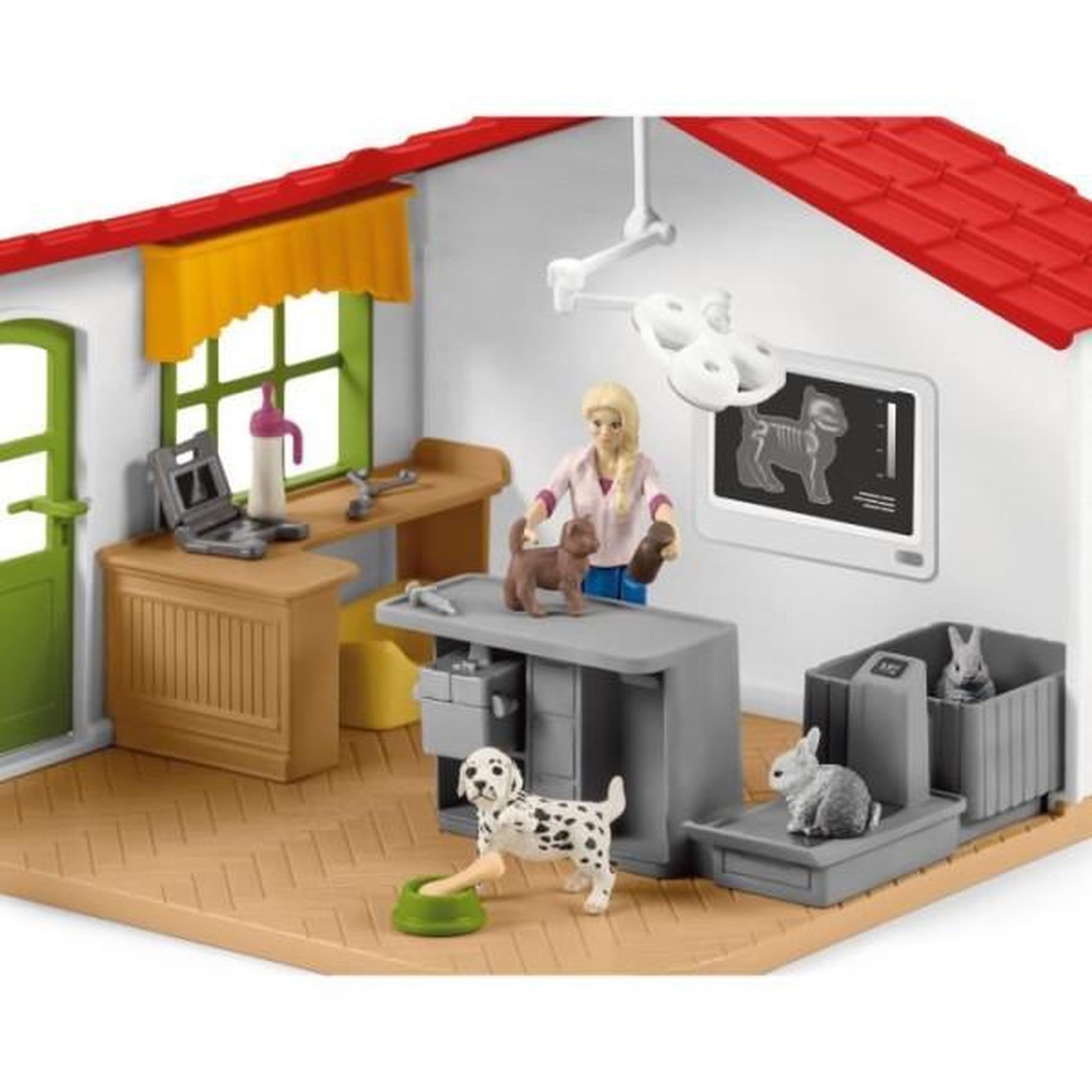 Voir la diapositive 6 : Schleich Cabinet vétérinaire avec animaux, coffret de 43 pieces avec figurine vétérinaire, animaux et accessoires, jouets animaux de
